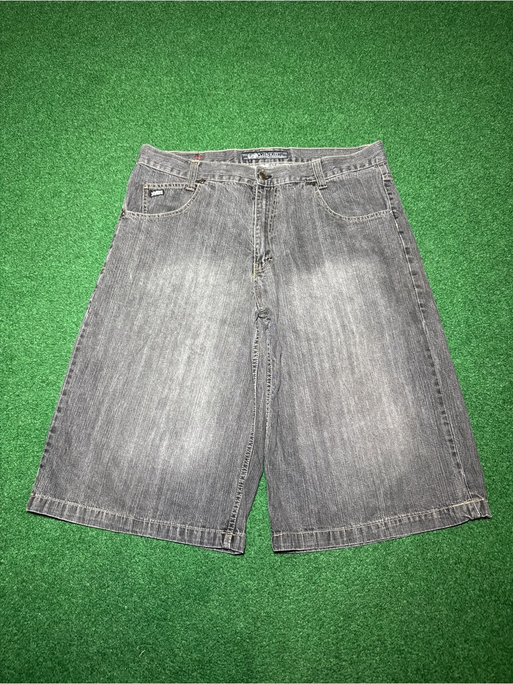 Vintage Y2K Mecca Baggy Jean Shorts, Ghetto Urban Jorts Below the Knee (Size 40)